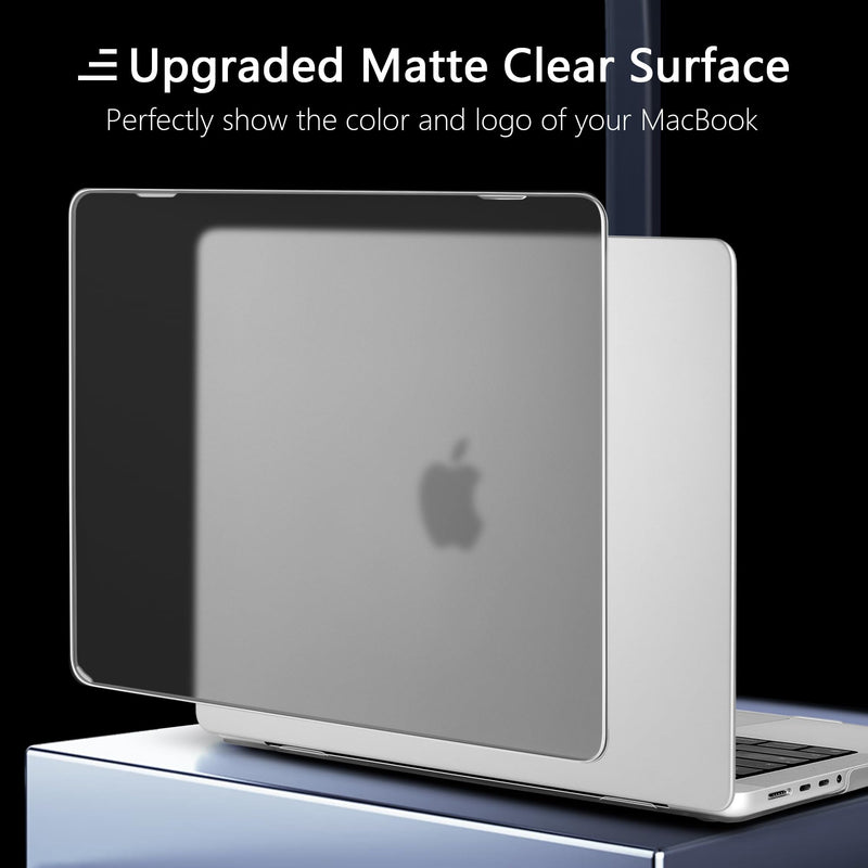 DONGKE Ultra Slim Hard Shell Case for MacBook Pro 14 inch A2918 A2992 M3 A2779 M2 A2442 M1 Pro/Max Chip with Touch ID [2024 2023 2022 2021] - Protective Cover [Sturdy Shockproof] [Matte Grey] Matte Grey