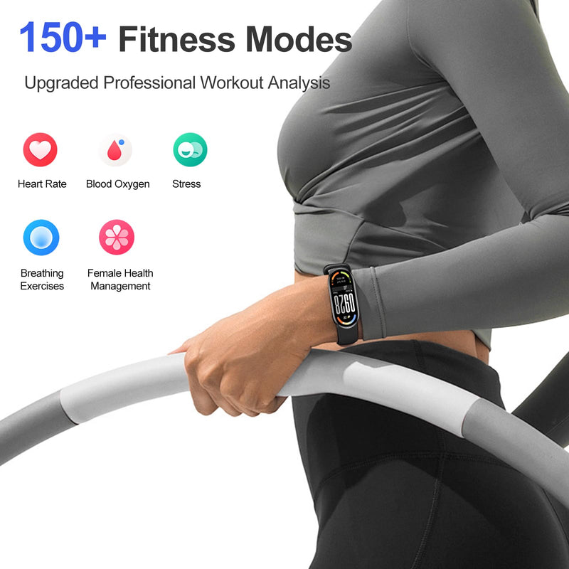 XIAOMI Mi Smart Band 10 (2025) - 1.72" AMOLED Display | 21 Days Battery Life | Touchscreen, Multi-Sport Tracker, Activity Tracker, Heart Rate Monitor | BT5.4 - Midnight Black