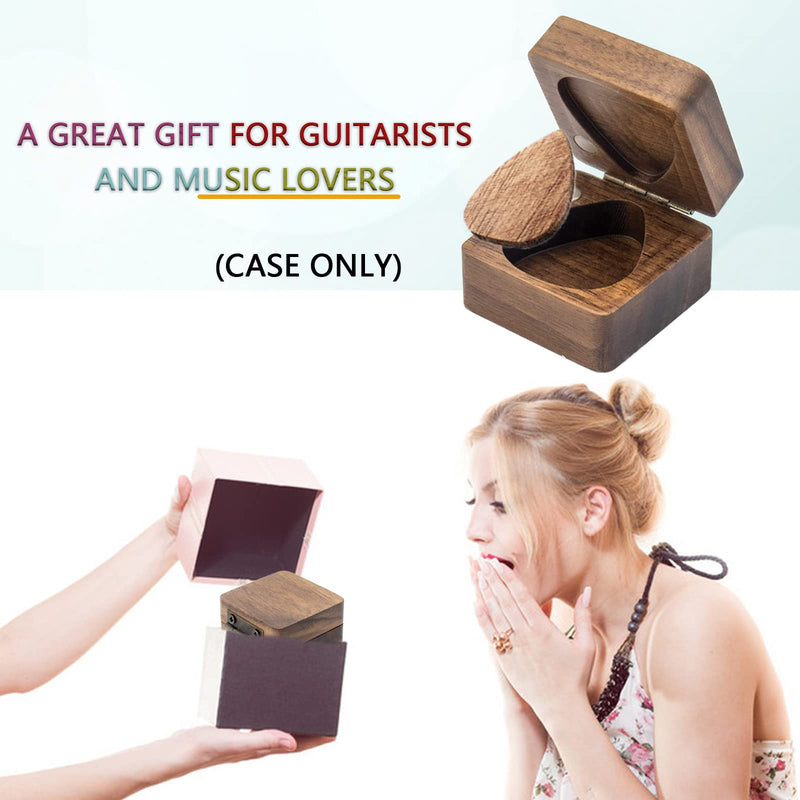 [AUSTRALIA] - Wooden Guitar Pick Case, Personalized Guitar Pick Holder, Guitar Picks Case for for Musicians, Guitarists & Music Lovers 