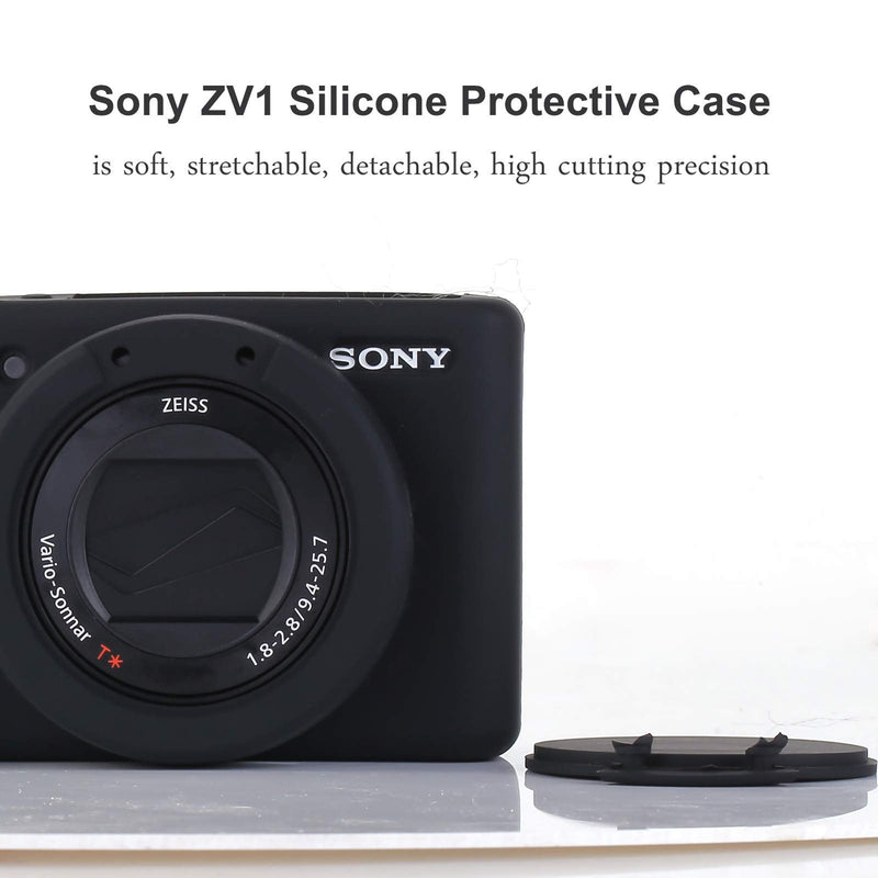Camera Case for Sony ZV-1, Sony ZV1 Camera Case Digital Camera Anti-Scratch Slim Fit Soft DSLR Camera Sleeve with ZV1 Screen Protector (Black) Black