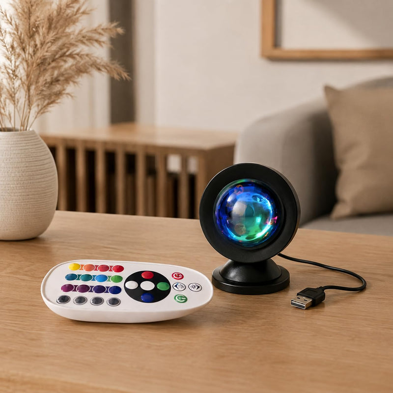 LED Projection Lamp with Remote Control and 16 Colors