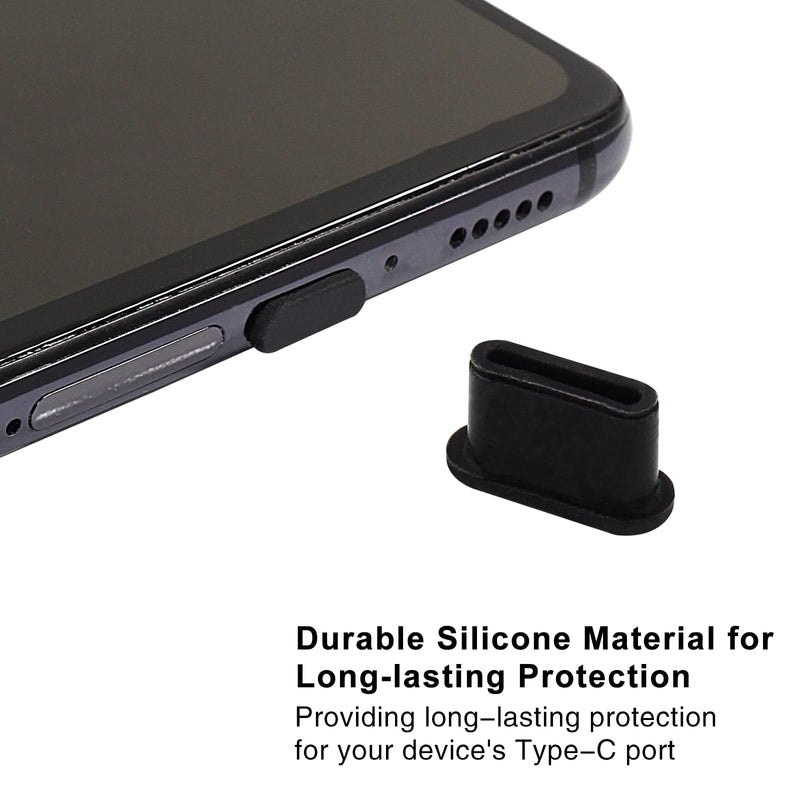 [AUSTRALIA] - 20Pcs Silicone USB C Anti Dust Plugs Type C Anti Dust Covers- Compatible with Samsung Galaxy, MacBook, Pixel, Laptop, Cell Phone - Black USB Type-C Dust Covers for Charging Port 20 Pcs 