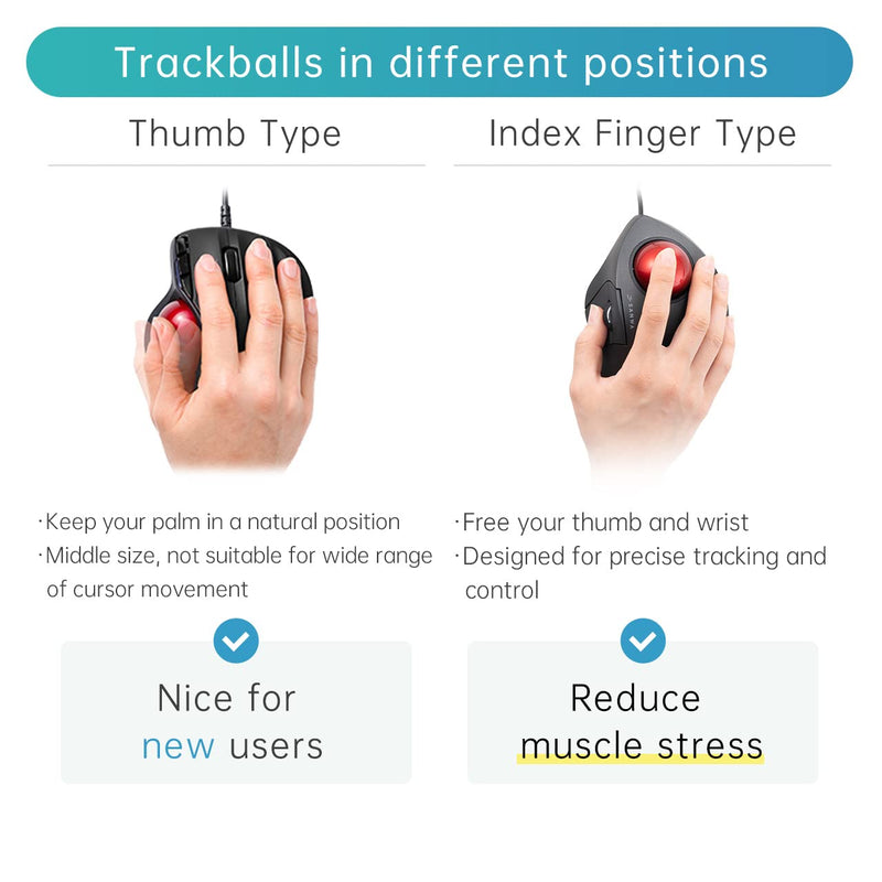 SANWA TB137 Index Finger Wired Trackball Mouse + Bluetooth Numeric Keypad, Programmable Silent Buttons Roller Ball, Portable Financial Accounting Numpad, Compatible with Mac, Windows, Laptop, Black