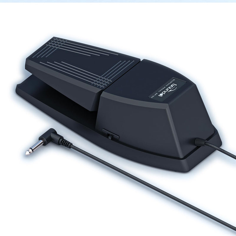 Universal Sustain Pedal for Digital Pianos – Extra-Wide Ergonomic Design with Anti-Slip Silicone Pads, Tilted Comfort Surface & Polarity Switch (Compatible with Yamaha, Roland, Korg, Casio)