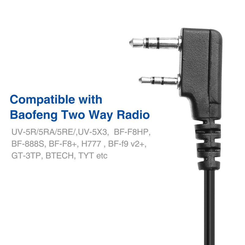 [AUSTRALIA] - Baofeng Microphone Accessories for Ham Radio Police Walkie Talkie Speaker Mic for Baofeng UV-5R BF-F8HP 5RM UV-21R K5PLUS GM-15 Pro UV-5G Plus GM-5RH UV-17R TIDRADIO TD-H3 TD-H8 Quansheng UV-K5,4Pack Black-4Pack 