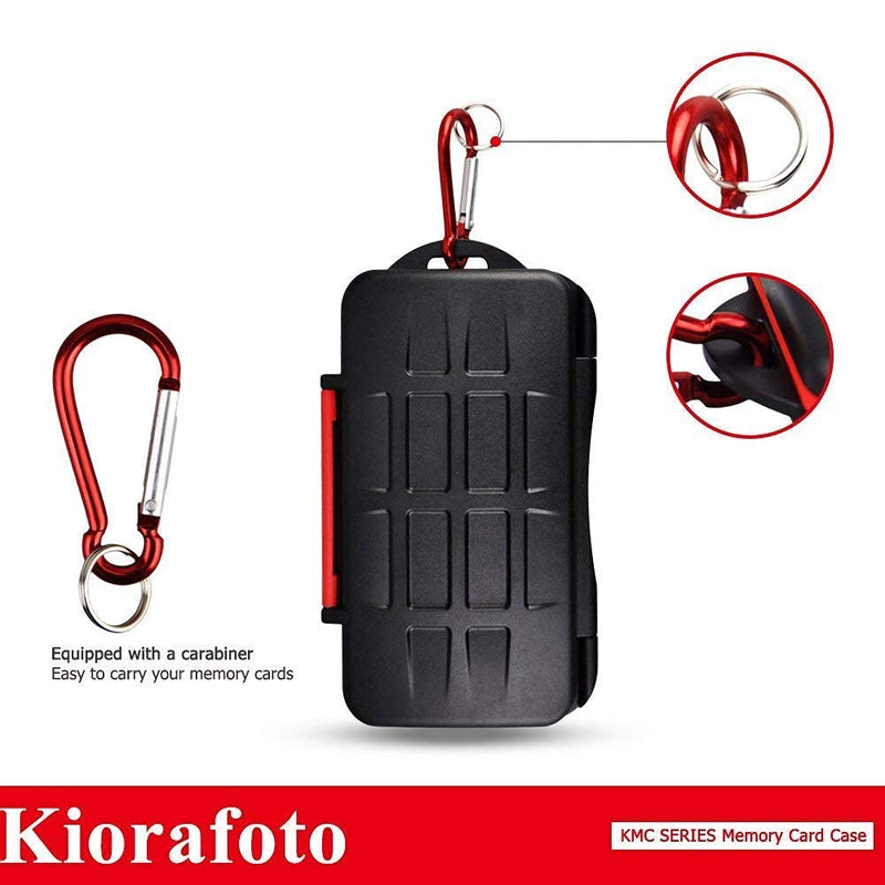 Kiorafoto Memory Card Case Holder Tough & Slim Bundle : Tough Case for 12 SD + 12 MicroSD TF , Slim Holder for 2 SD + 4 MicroSD TF