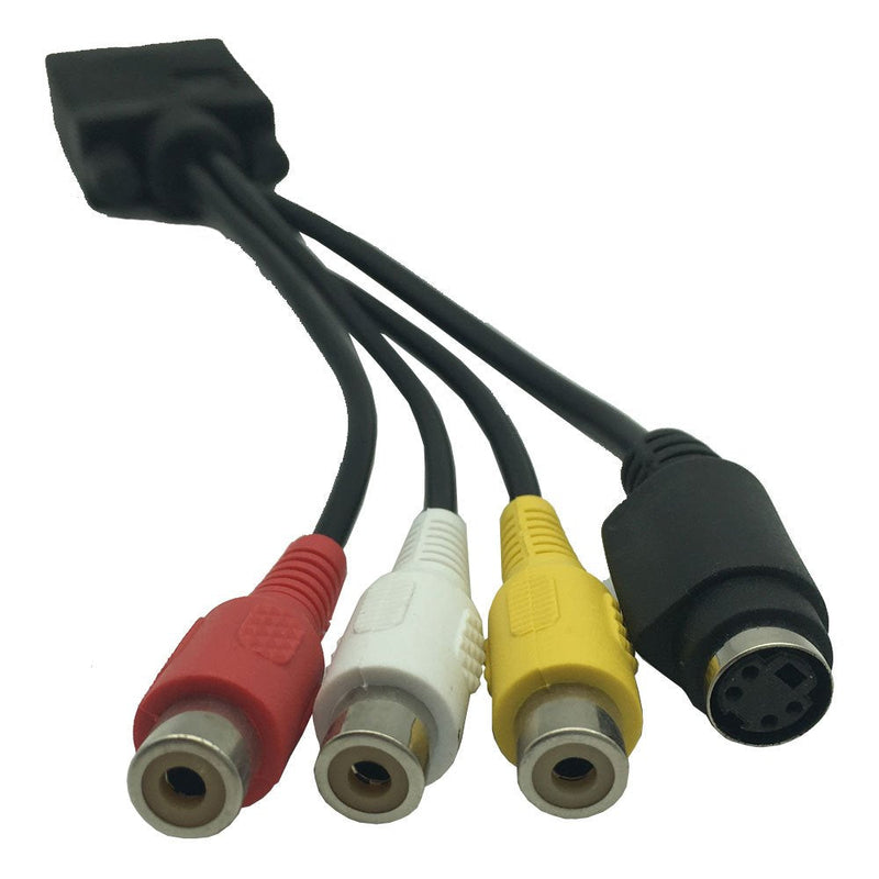 DONG VGA to RCA Cable, VGA to Video TV Out S-Video AV Adapter RCA Female Converter Cable