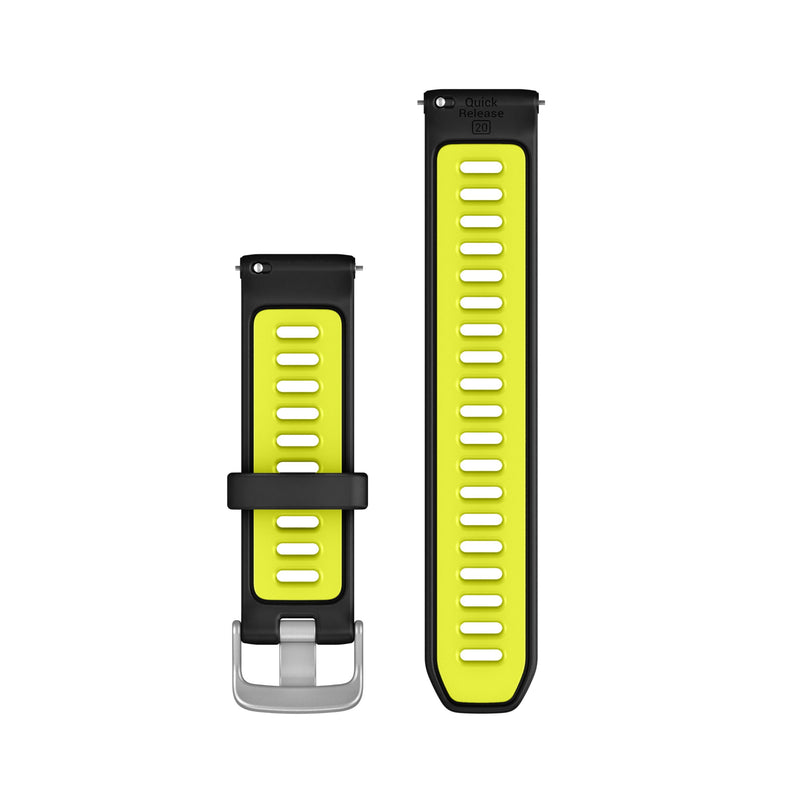Garmin Quick Release Bands (20 mm) - Black/Amp Yellow Silicone - 010-11251-B6