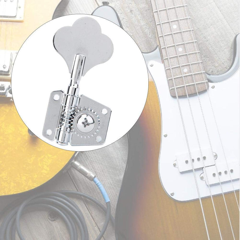 VBESTLIFE Electric Bass Machine Heads, Open Tuner Knobs String Tuning Key Pegs Tuners for Electric Bass for Right Row