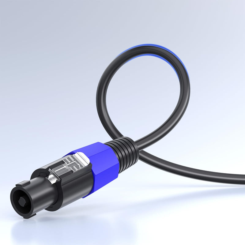 2 Pack 6 feet Professional Speakon to Speakon Cables, 12 AWG Patch Cords DJ/PA Audio Amplifier Speaker Cable Wire speakon to speakon end 6 ft