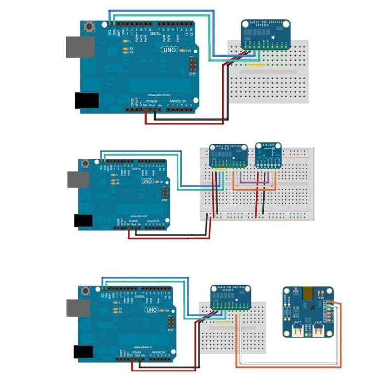 2PCS ADS1115 Analog-to-Digital Converter 16 Bit 4 Channel I2C IIC Module Converter with Programmable Gain Amplifier Converter Development for Arduino for Raspberry Pi DIY