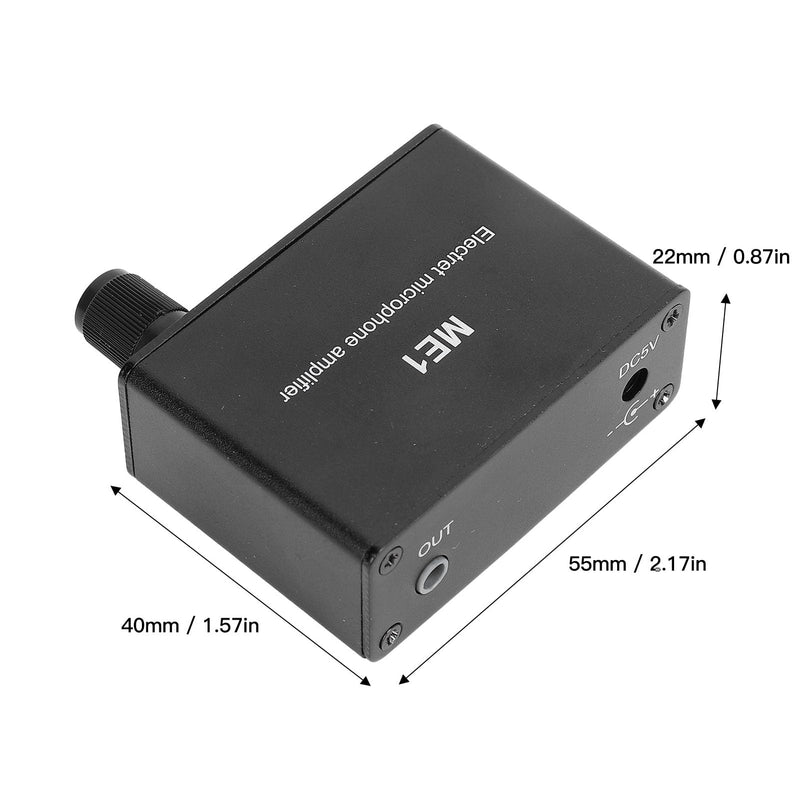 Microphone Preamp, Electret Microphone Amp, Adjustable Gain 0-20db Sound Amplifier, Audio, Microphone Preamplifier for Podcast, Livestream, Broadcasting