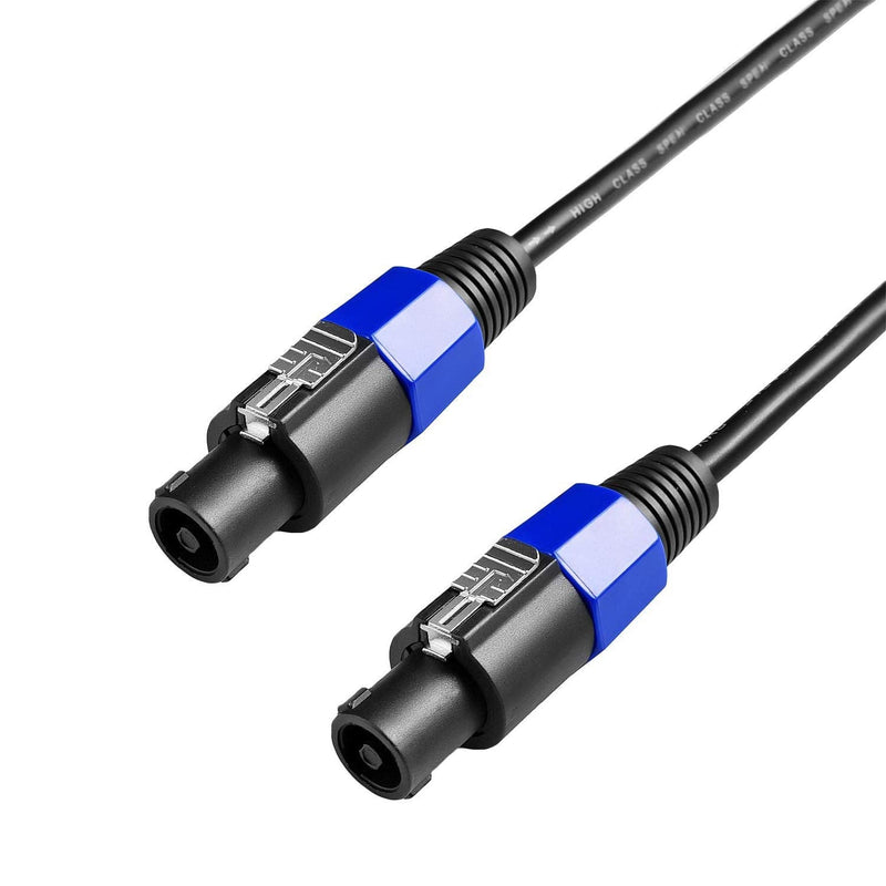 2Pcs 6 Feet Professional Speakon to Speakon Cables Wire Speaker Audio Amplifier Cord 7mm with Twist Lock 6ft