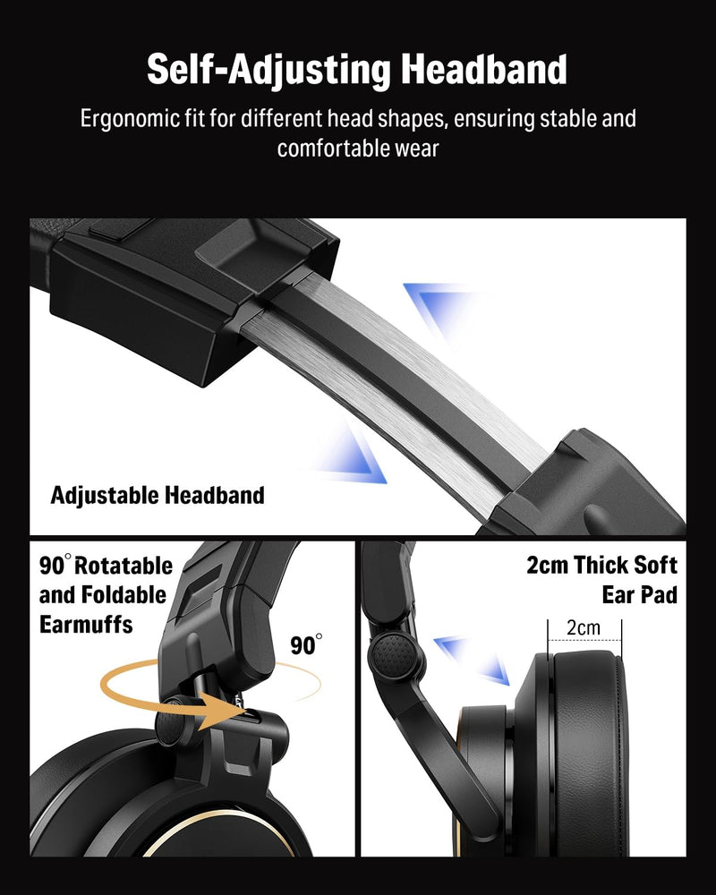 Donner MH1 Monitor Headphones for Electronic Drum Set, Drummer Headphones for Electric Drum Kit, Wired Audio Isolation Headphones for Recording