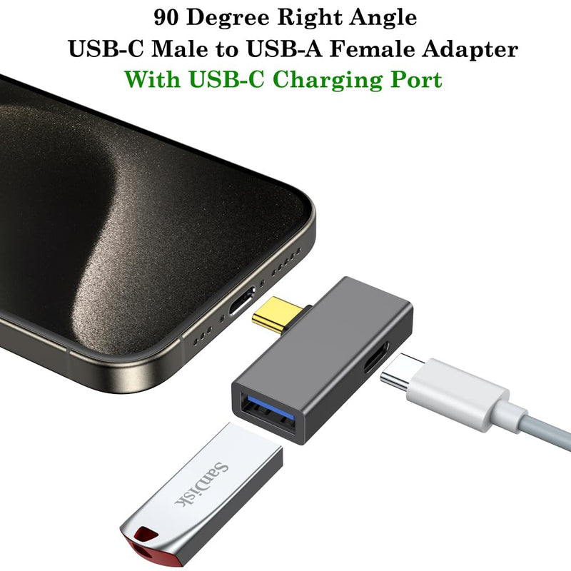 [AUSTRALIA] - BCLINK 2-in-1 USB C to USB 3.1 Adapter with 100W Charging Port, Thunderbolt 4/3 OTG Converter for Meta Quest 2, iPhone 15, MacBook, iMac, iPad and More - Space Gray 