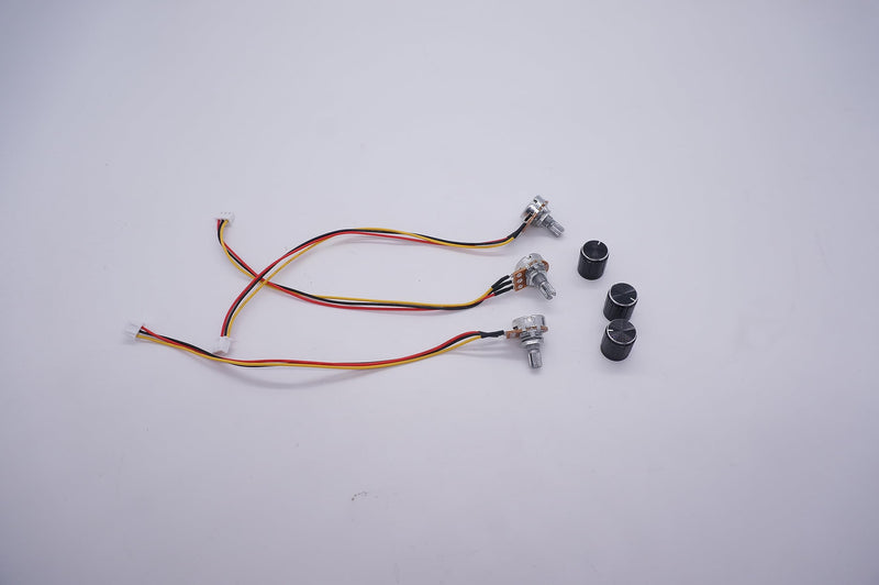 Taiss/3 Pcs 10K Ohm Linear Taper Adjustable Rotary Potentiometer Change Resistance WH148 B10K 3 Pin with XH2.54-3P Connector Wire Cable + Black Knob Cover Cap 148-10k-BKL