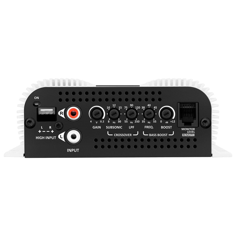 Taramps Bass 400 2 Ohms Monoblock Amplifier 400 Watts Rms 1 Channel 14.4VDC Out Power Full Range, Great for Sub/Bass - Rca/High Level Input, Car Audio
