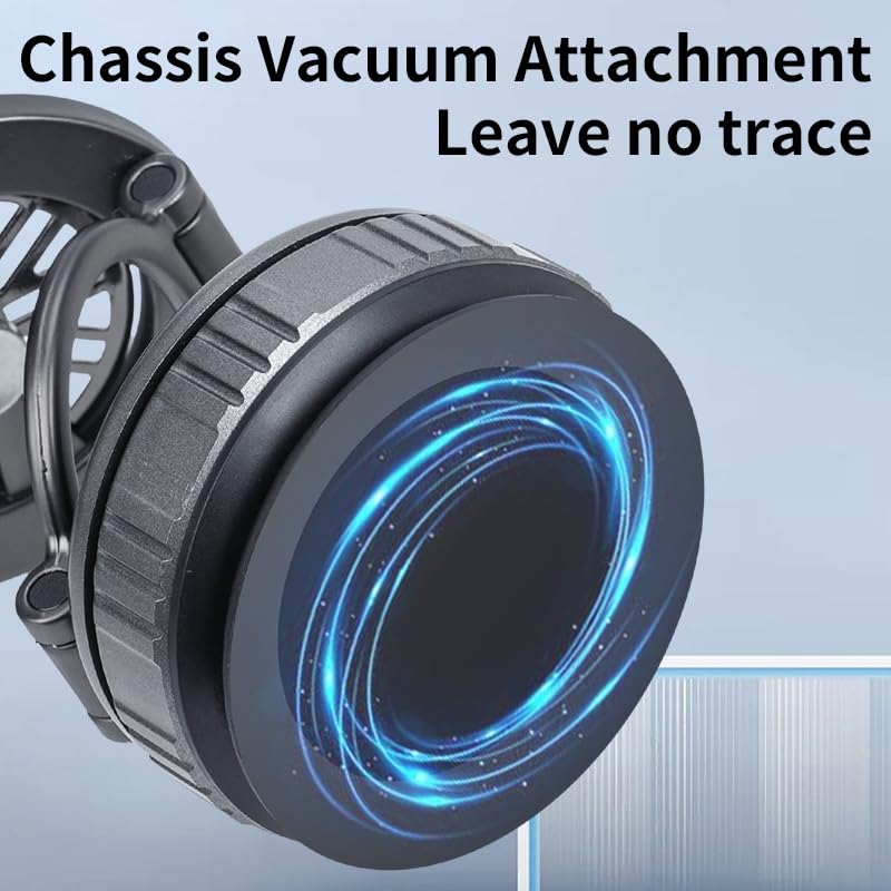 【Upgraded】 Vacuum Magnetic Suction Car Phone Holder, 360° Rotatable Suction Cup Phone Mount, for Smooth Surfaces; Compatible with iPhone/Android; Includes Magnetic Ring