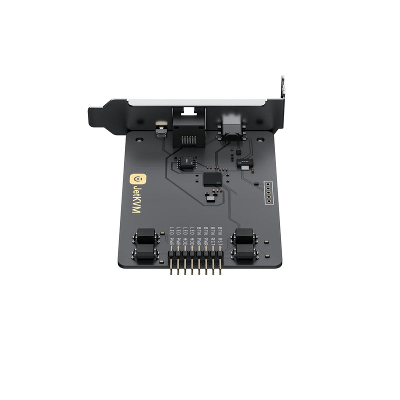 JetKVM ATX Extension Board,Jet KVM ATX Power Remote Control | BIOS-Level Remote Power ON/OFF, Reset PC Server Data Center,Single-Cable Pass-Through Power,Dual Headers,2 PCIe Brackets
