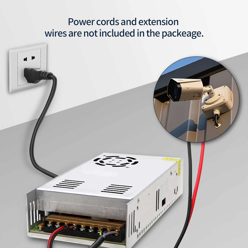 RUIZHI 12V 30A Power Supply Switching Power Supply, DC 360W Adapter Transformer Universal Regulated Switching for LED Strips, 3D Printer, Radio, Computer Project
