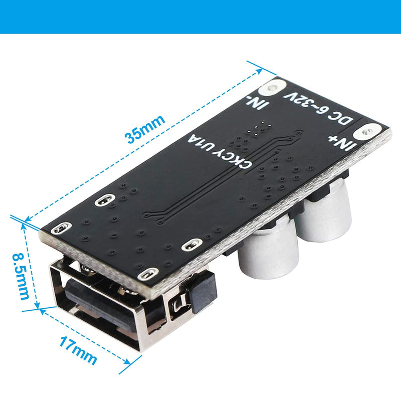 zalati DC-DC Power Buck Module Step-Down Converter Power Supply Voltage Regulator Compatible with QC2.0 QC3.0 FCP PD AFC - 1 Port