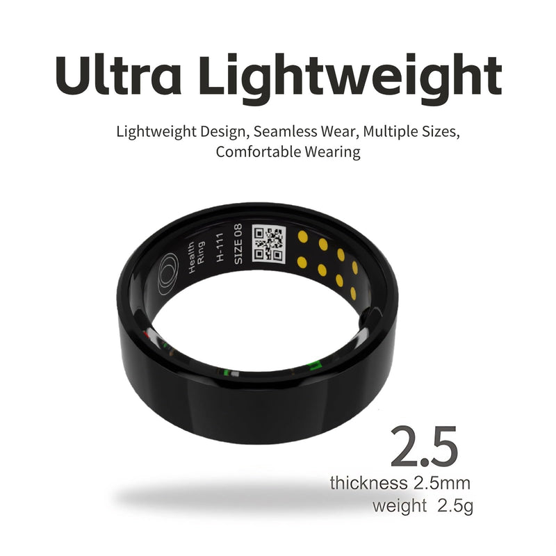 Smart Ring Health Tracker for Men & Women, Waterproof Fitness Sleep Heart Rate Blood Oxygen Tracker Ring, Bluetooth Fitness Tracker Ring Pedometer with APP for Daily Use 10