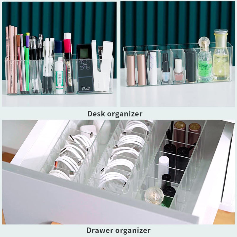 Charger Cable Cord Storage Organizer - Easy Storage Without Cable Ties - Desk Drawer Accessories Organizers - 1 Pack (With Lid)