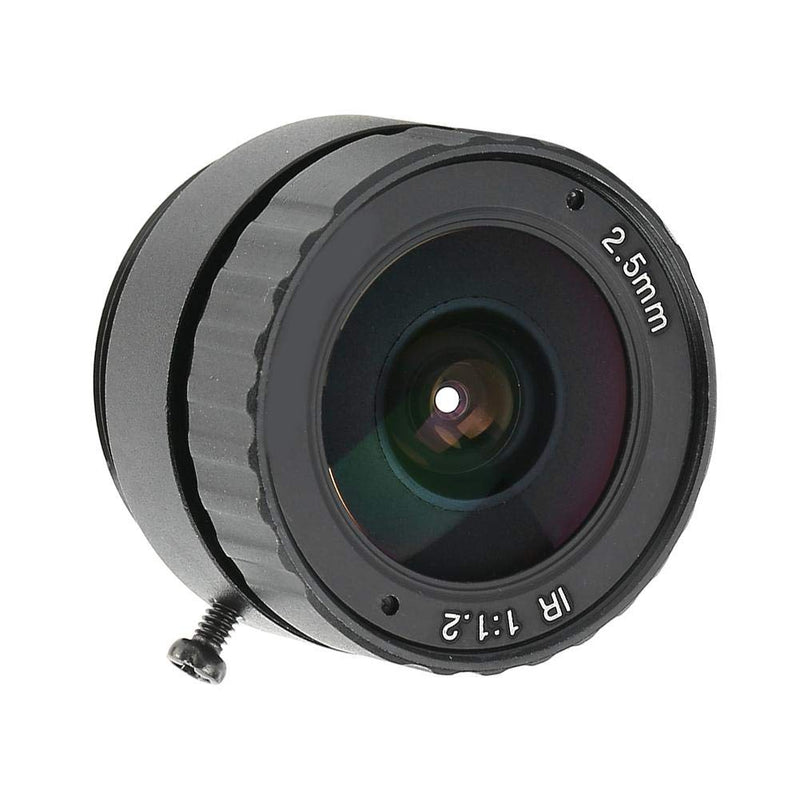 2.5mm 3MP Camera Lens, HD 2.5mm 3MP F1.2 1/2.5 CS Mount Focus Fixed CCTV Lens for Camera