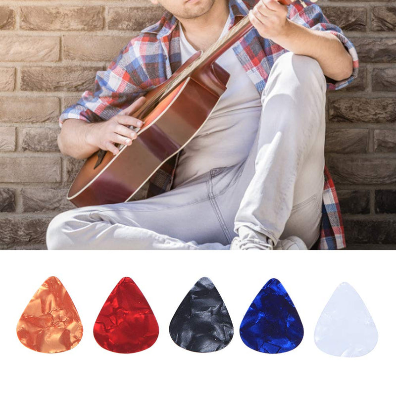 Guitar Picks Holder Clamp Clip Rubber Microphone Stand Pickholder with 5Pcs Picks for Guitar Accessory
