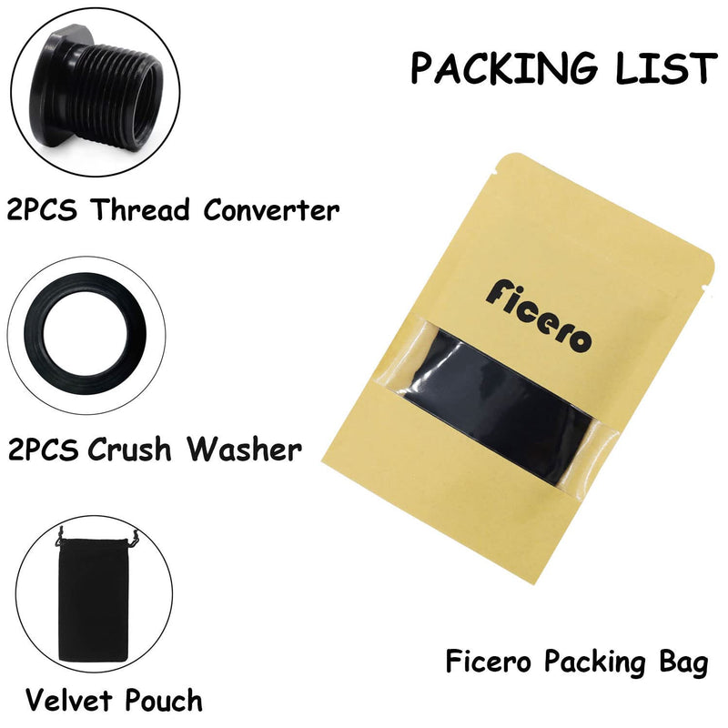 [AUSTRALIA] - Thread Protector, 1/2 x 28 Convert to 5/8x24 with Crush Washer Steel (2 Pack) 
