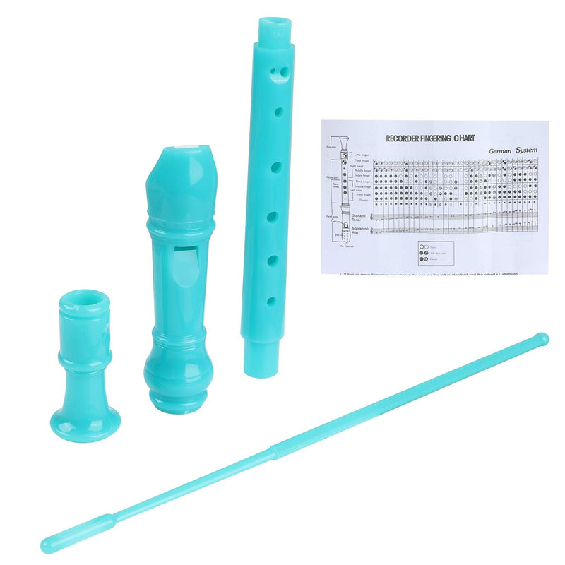 Soprano Recorder Descant Flauta Recorder 8 Hole ABS Clarinet German Style Treble flute C Key for Kids Children With Fingering Chart Instructions with Cleaning Rod Bag white