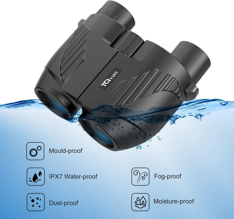 [AUSTRALIA] - 20X25 Compact Binoculars for Adults,Large Eyepiece Waterproof Binocular,Easy Focus Small Binoculars for Bird Watching,Hiking and Concert, Black 
