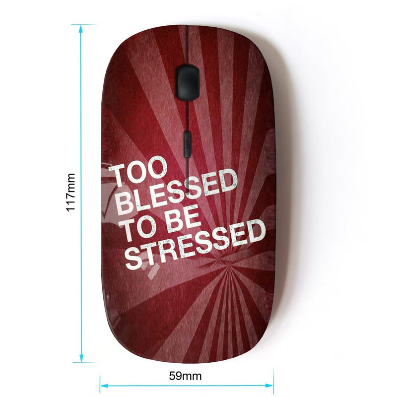 KOOLmouse [ Optical 2.4G Wireless Computer Mouse ] [ Bible Verse Too Blessed to BE Stressed ]