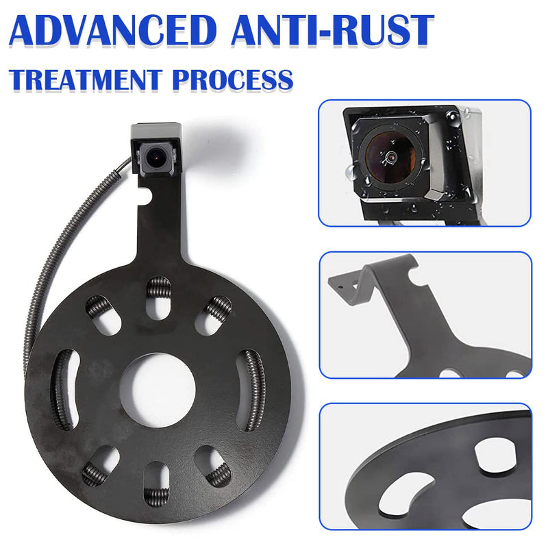 Car Backup Camera Reverse Rear View Spare Tire Mount Camera Kit Compatible with Jeep Wrangler JK 2007-2018 W/Wire Adapter Waterproof Wide Angle Guidelines