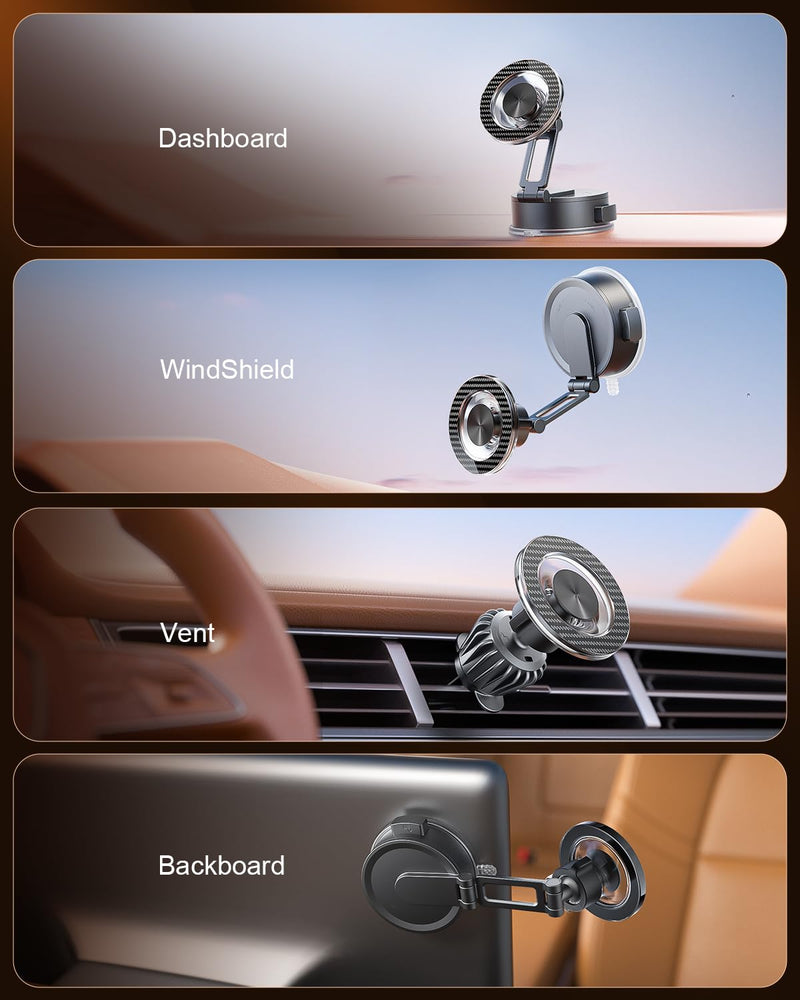 Bundle SUPERONE Retractable Car Charger 4 in 1 & 360°Adjustable Vacuum Phone Holder