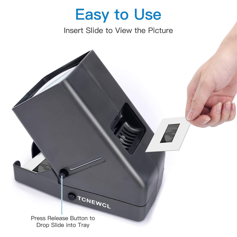 [AUSTRALIA] - 35mm Slide and Film Viewer, Negative Scanner, Desk Top LED Lighted Illuminated Viewing, 3X Magnification, USB Powered 