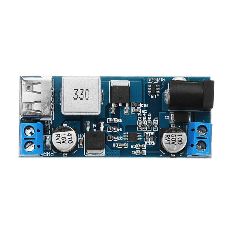 Hailege 2pcs 24V/12V to 5V/5A Power Module DC-DC Step-Down Power Supply Converter with USB Port