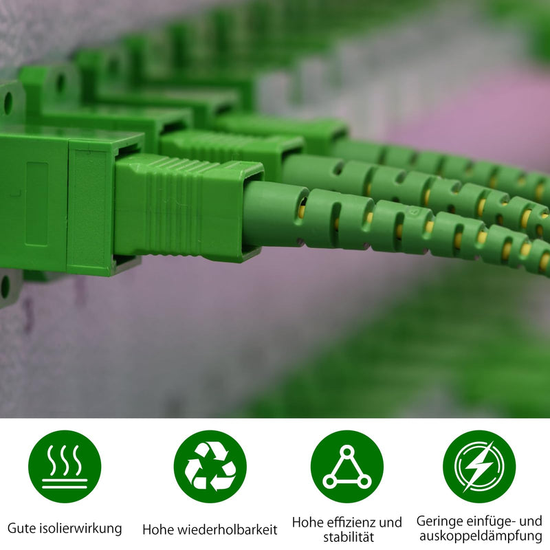 HENGBIRD Fibre Optic Adapter LC/APC Female to SC/APC Male Singlemode 9/125um Simplex Hybrid Fibre Optic Adapter Plug Fiber Cable Extension for Interface Conversion, OTDR, VFL etc.