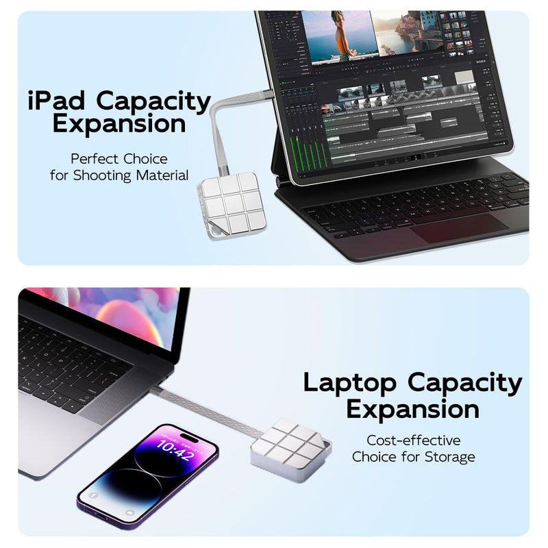 MAIWO 256GB External SSD Up to 1050MB/s, Build-in M.2 2230 PCIe NVMe, USB-C Mini Cute Portable SSD External Solid State Drive for iPhone 17/16/15 Pro Max MacBook Pro Air, All-Metal Shell Silver