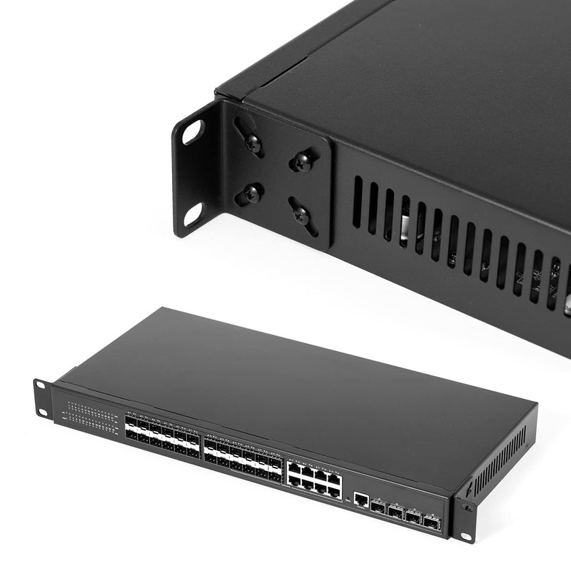 MokerLink Rack Mount Kit for 17.3 inch Wide Switches, Adjustable Hole Distance 14-29mm, 0.5-1.14inch, Compatible for Some Cisco, NETGEAR, Dell, D-Link, Linksys, HP, TRENDnet, Buffalo Tech Products Small
