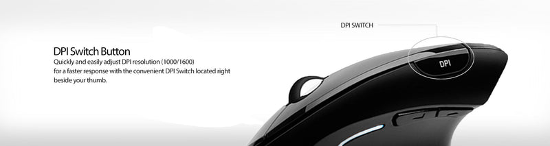 Adesso iMouseE1 - Vertical Ergonomic Illuminated Optical 6-Button USB Mouse - Right Hand Orientation, Black