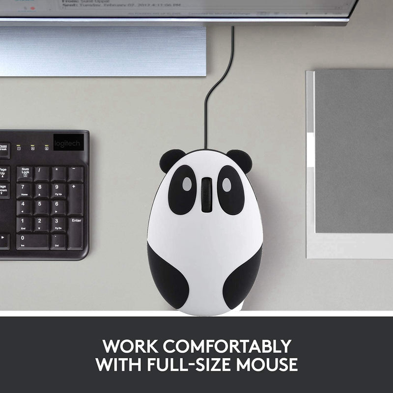 Cute Panda-Shaped Computer Mice, 2.4GHz Wireless Optical Gaming Mouse with USB Cable.Compatible with Win/Mac/Linux/Andriod/iOS System. Suitable for Girls/Kids/Student