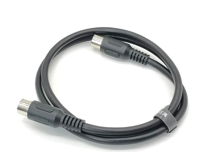 Straight 13-Pin MIDI Cable DIN Extended Cable 1 Meter for Car Cameras (Male to Male) Male to Male
