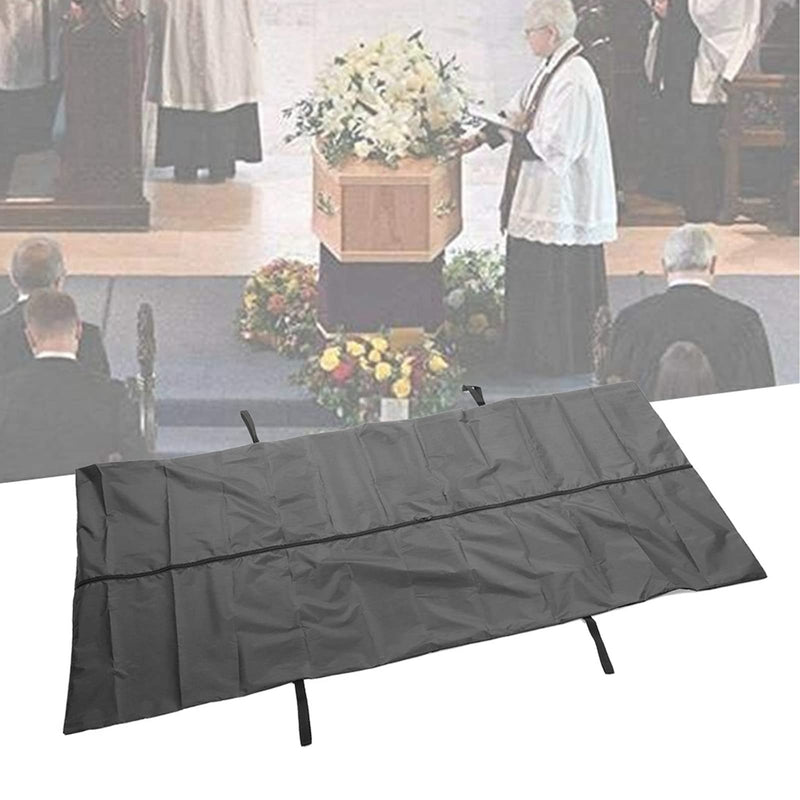HEEPDD Body bag, black body bag for emergency, body bag made of Oxford fabric, 210D silver coated, waterproof bag with 4 side handles, zip in the (150 x 60 cm) 150*60CM