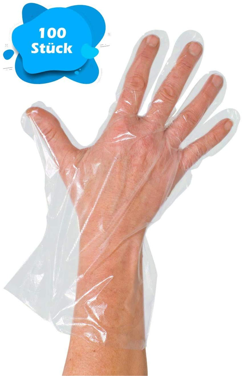Polyethylene Gloves Transparent (Pack of 100) Diesel Gloves Disposable Gloves (Men) Men
