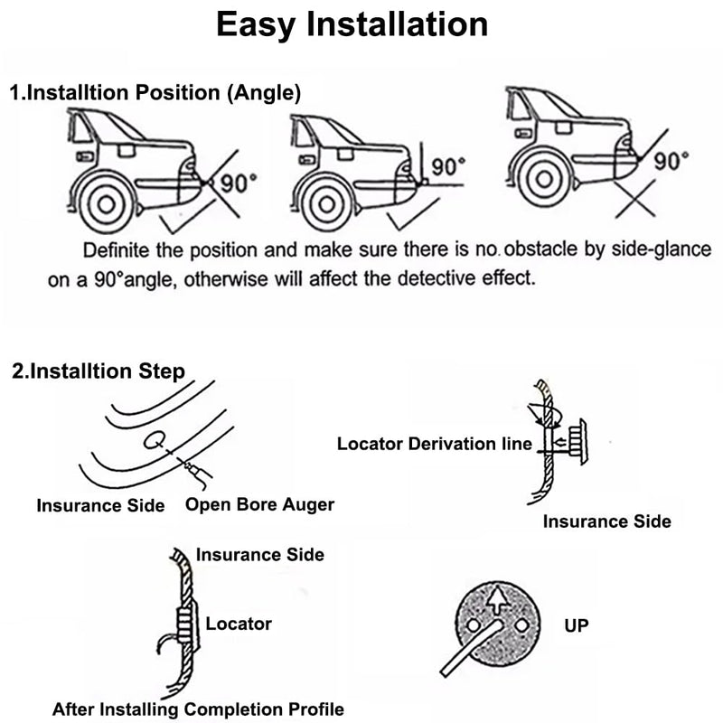 [AUSTRALIA] - 4 Sensors Car Parking Assistance Reversing Radar LED Display Sound Warning White, Car Reversing Radars System, Front/Rear LED Display 12V Car Vehicle Reverse Backup Radar System 