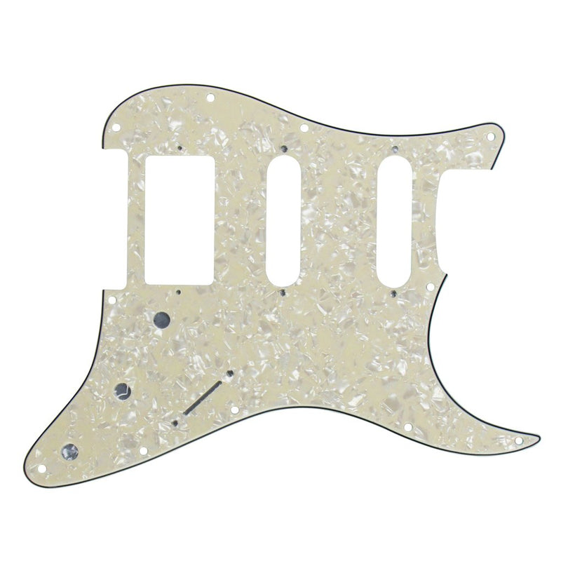 [AUSTRALIA] - 4Ply Aged Pearl Strat HSS Pickguard Scratch Plate Guitar BackPlate Set for Standard Strat Modern Style Guitar Part 4Ply Aged Pearl 