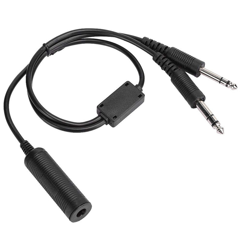Mugast U 174 Headset Adapter,Portable Headphone Adapter Cable for Helicopter to General Aviation Dual Plugs -