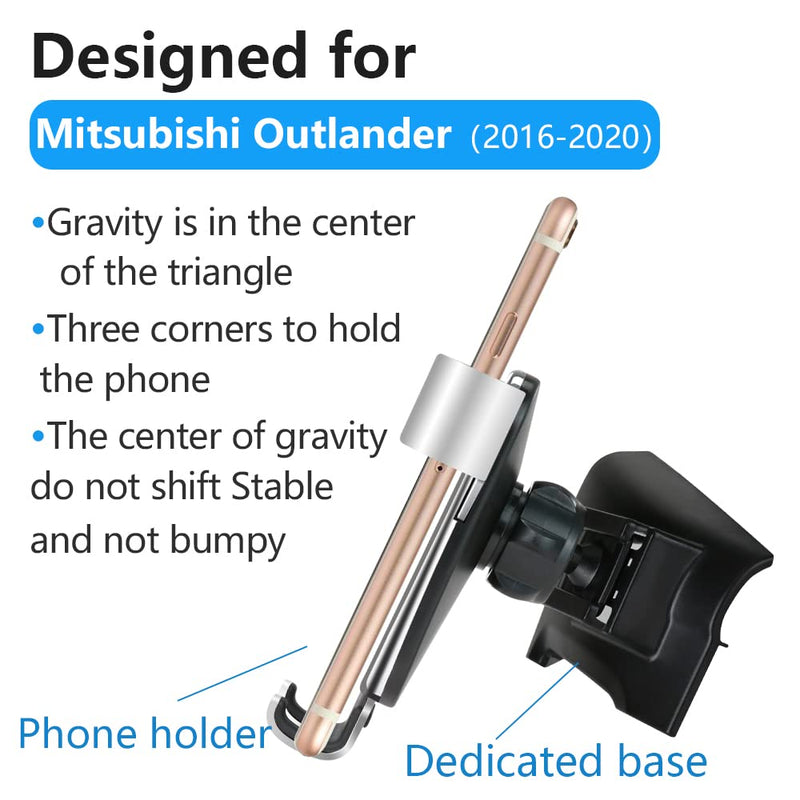 Car Phone Holder for Mitsubishi Outlander 2014-2021 and Mitsubishi Outlander PHEV 2018-2022 Auto Interior Accessories Best Cell Phones Mount Cellphone Mobile Cradle Charging Navigation Bracket for 2014-2021 Mitsubishi Outlander (NO for Sport)