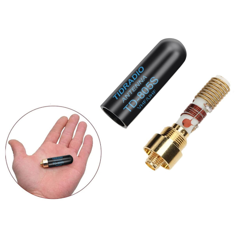 TIDRADIO TD-805S Short Antenna (2 Pack, 1.96inch) VHF/UHF Walkie Talkie Antenna 144/430Mhz Ham Radio Antenna for BaoFeng UV-5R, TD-H8, TD-H3 Ham Radios, SMA-F 2Pack (TD-805S 1.96" VHF/UHF)